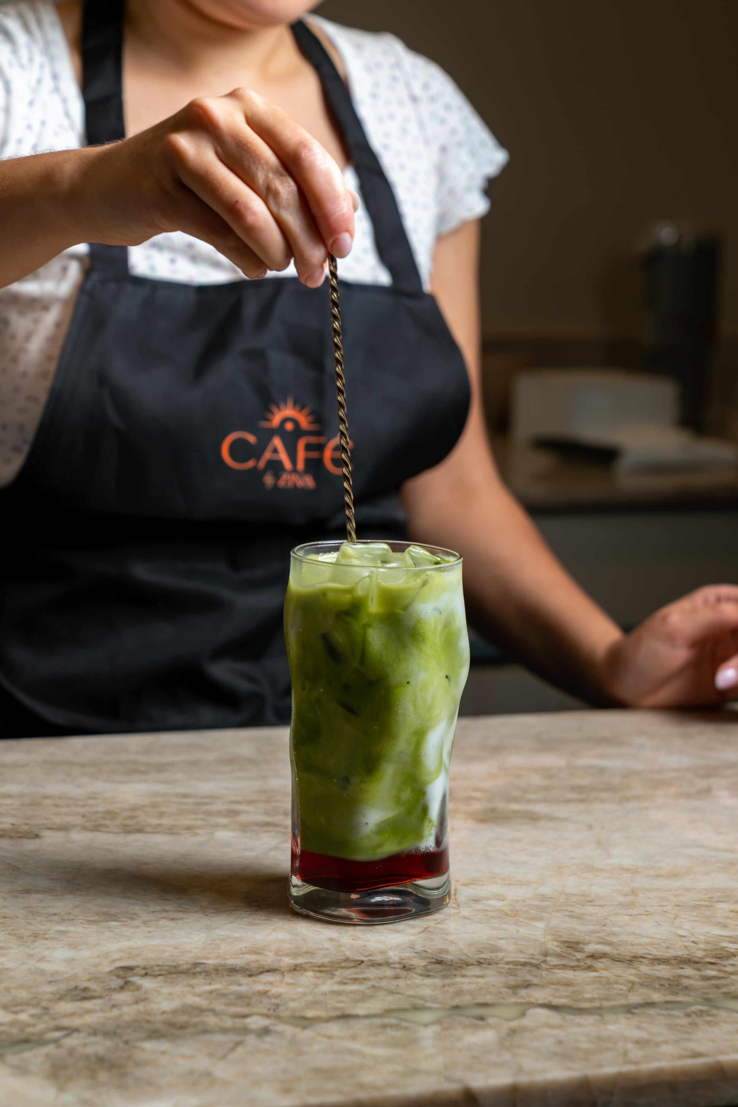 Mediterranean all-day café matcha, coffee, breakfast, bowls, and cocktails.